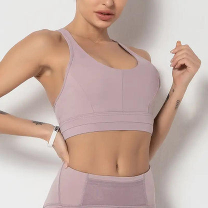 Shockproof Gathered Yoga Fitness Yoga Sports Vest Underwear - WILKYs