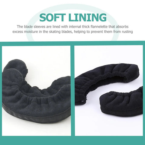 Skate Cover Guards Hockey Roller Skates Blades Skateboard Protector Ice Flannel Elastic Child - WILKYs