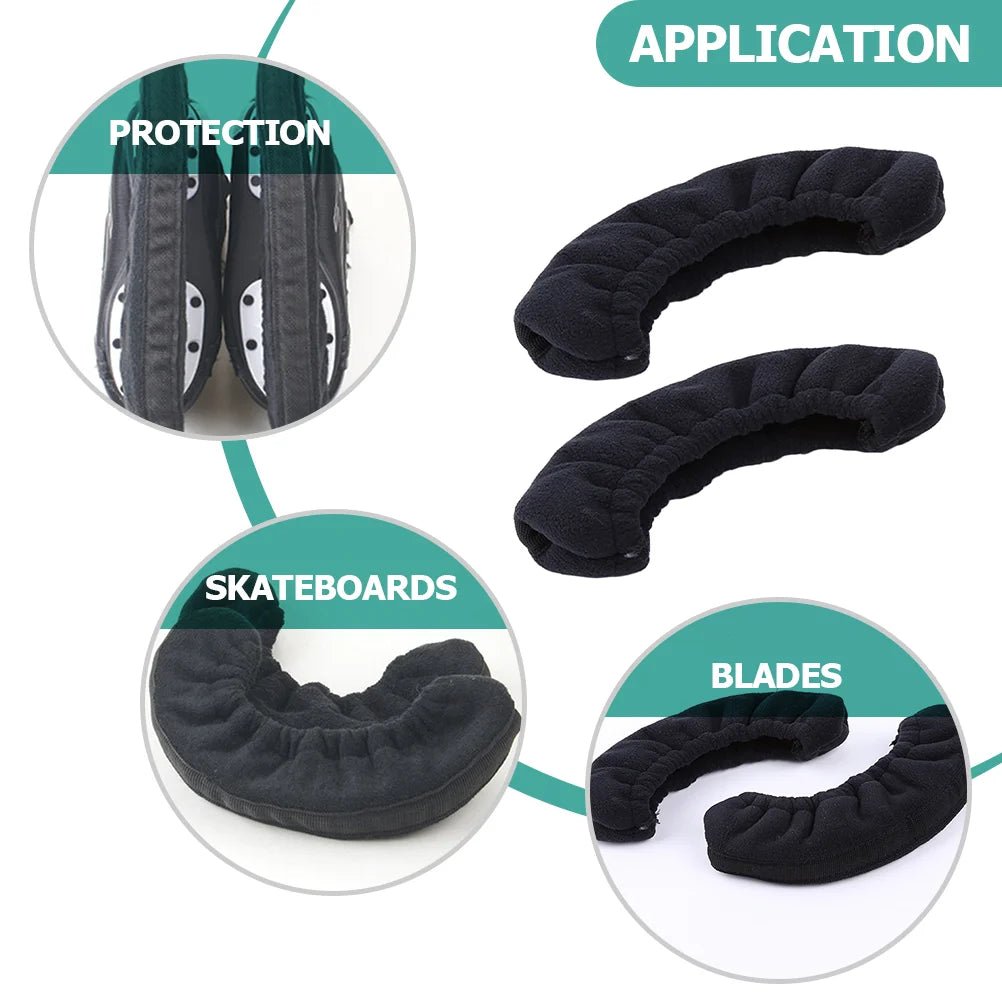 Skate Cover Guards Hockey Roller Skates Blades Skateboard Protector Ice Flannel Elastic Child - WILKYs