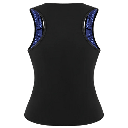 Sleeveless Sauna Suit with Zipper Women Waist Trainer Vest Sweat Tank Top Shaper Tummy Control Weight Loss Ladies Gym Clothing - WILKYs