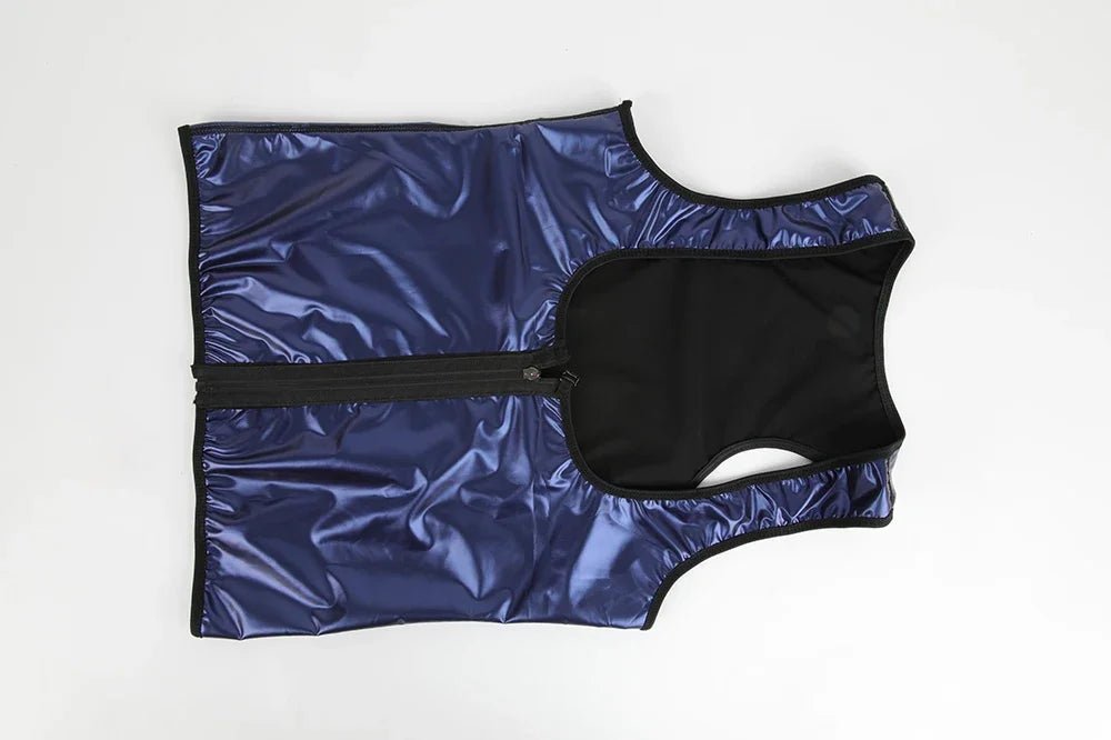 Sleeveless Sauna Suit with Zipper Women Waist Trainer Vest Sweat Tank Top Shaper Tummy Control Weight Loss Ladies Gym Clothing - WILKYs