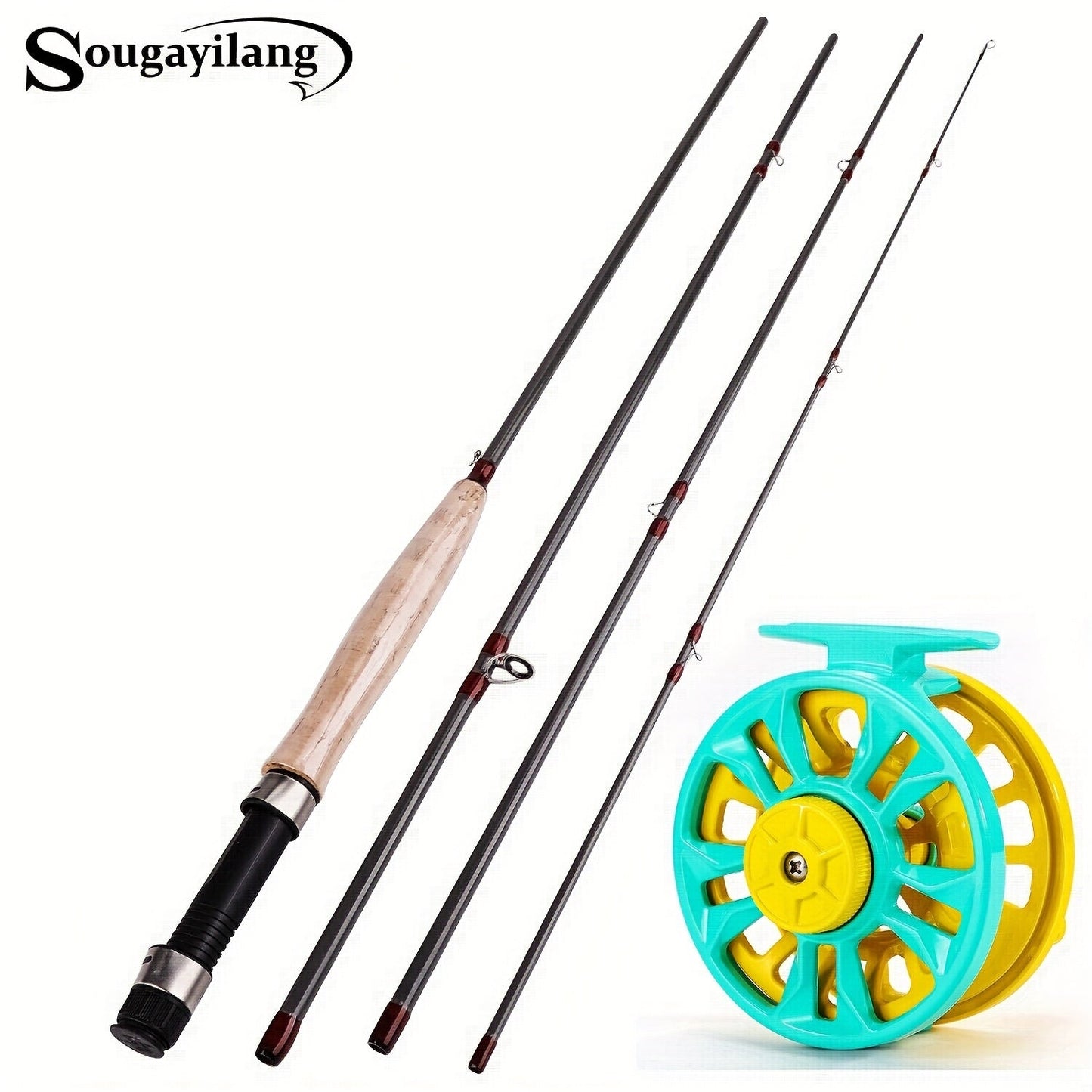 Sougayilang Fly Fishing Rod Reel Set Fly Fishing Pole with Reel Combo Fly Tackle - WILKYs