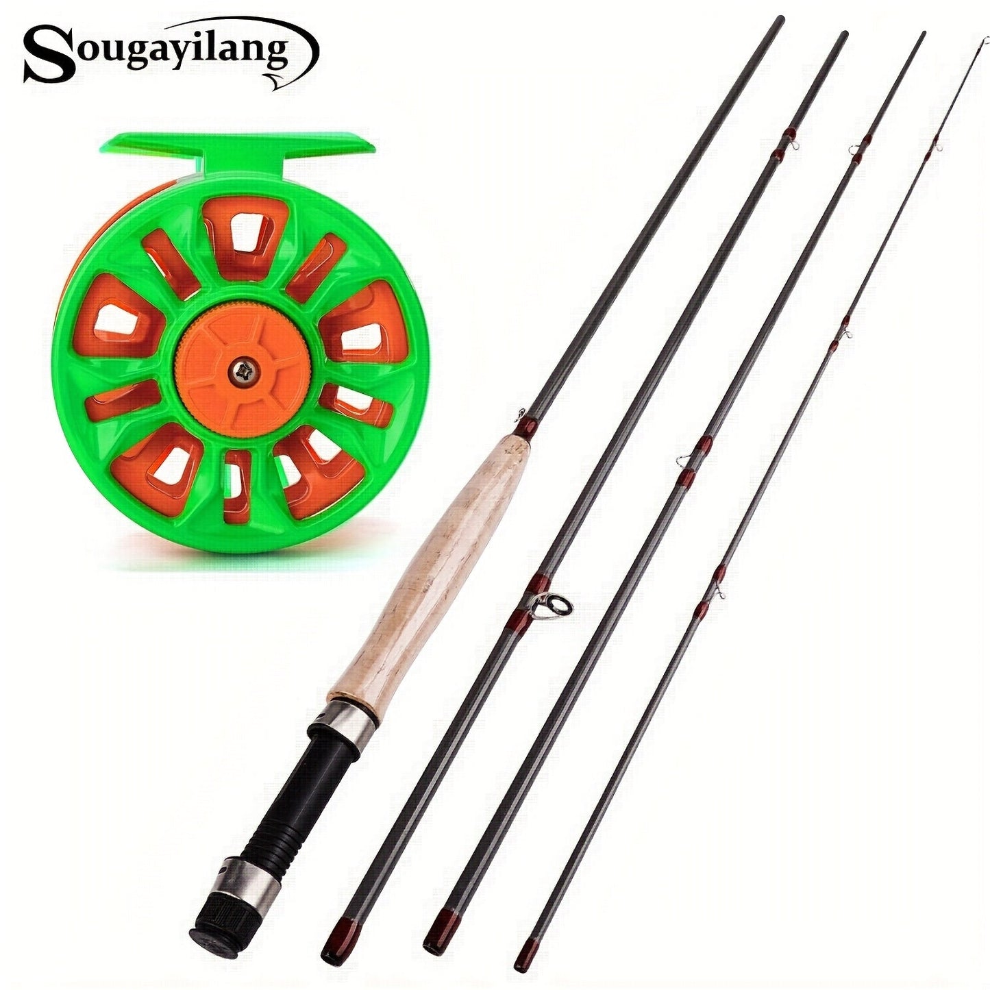 Sougayilang Fly Fishing Rod Reel Set Fly Fishing Pole with Reel Combo Fly Tackle - WILKYs