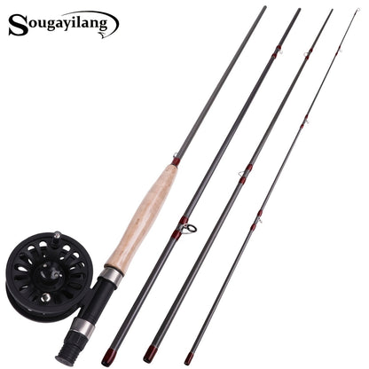 Sougayilang Fly Fishing Rod Reel Set Fly Fishing Pole with Reel Combo Fly Tackle - WILKYs