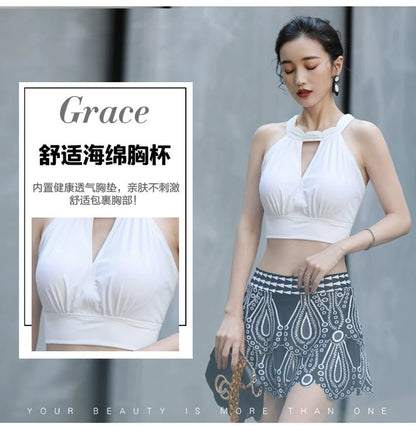 Split Swimsuit Women Sexy Summer Pure Desire Ethnic Style High end Beautiful Popular 2024 New High Sense - WILKYs
