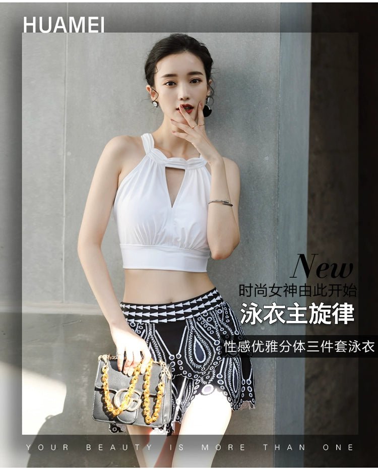 Split Swimsuit Women Sexy Summer Pure Desire Ethnic Style High end Beautiful Popular 2024 New High Sense - WILKYs