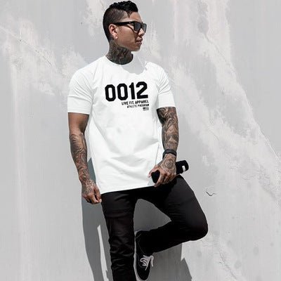 Sports Men's Short Sleeve T-shirt Muscle Fitness Clothes Training Basketball - WILKYs