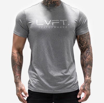 Sports Men's Short Sleeve T-shirt Muscle Fitness Clothes Training Basketball - WILKYs