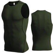 Sports Vest Men's Tight Bottoming Sleeveless Workout Clothes Violently Sweat Training Running Quick - drying - WILKYs