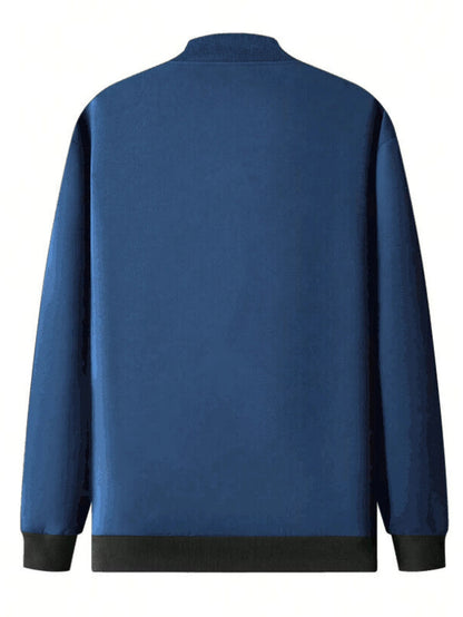 Spring and Autumn New Baseball Collar Short Loose Solid Color Jacket Men's Business Casual Thin Coat Trend - WILKYs