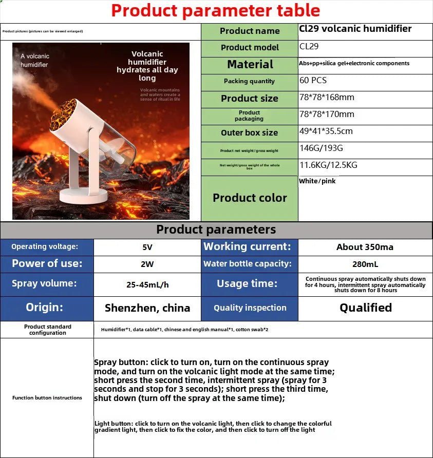 Star Projection Device Humidifier USB Ultrasonic Car Air Humidifier Household Hydrating Nebulizer - WILKYs