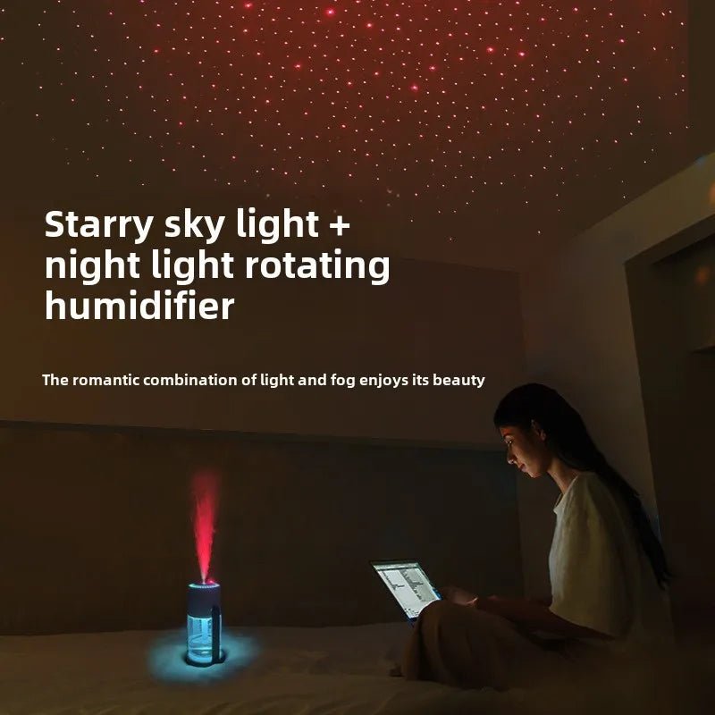 Star Projection Device Humidifier USB Ultrasonic Car Air Humidifier Household Hydrating Nebulizer - WILKYs