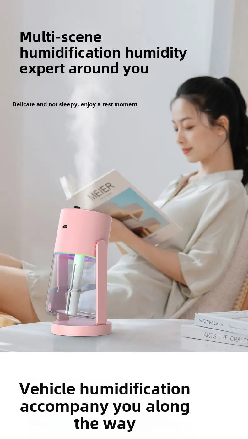 Star Projection Device Humidifier USB Ultrasonic Car Air Humidifier Household Hydrating Nebulizer - WILKYs