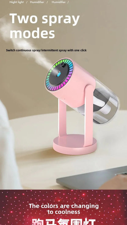 Star Projection Device Humidifier USB Ultrasonic Car Air Humidifier Household Hydrating Nebulizer - WILKYs