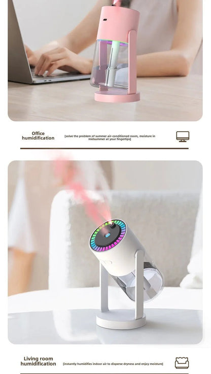 Star Projection Device Humidifier USB Ultrasonic Car Air Humidifier Household Hydrating Nebulizer - WILKYs