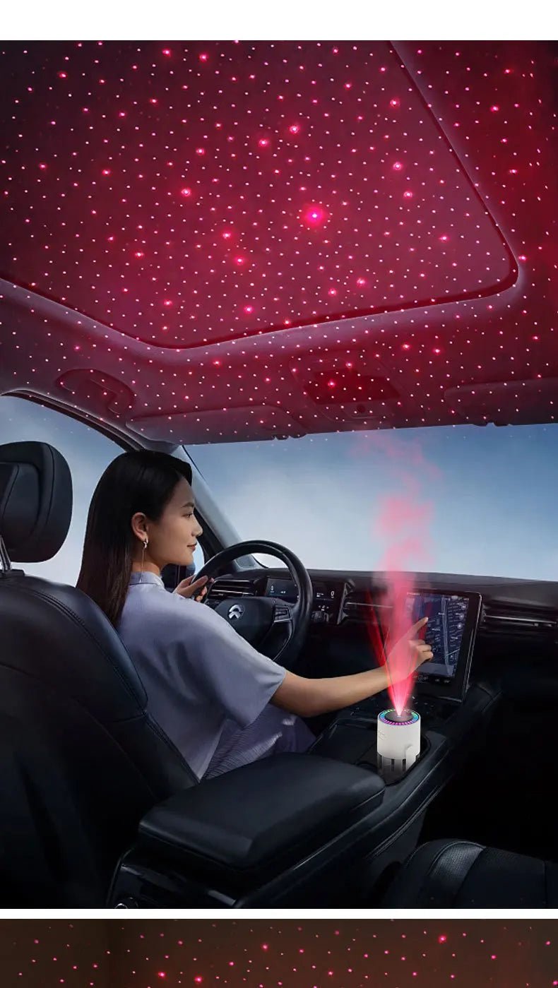 Star Projection Device Humidifier USB Ultrasonic Car Air Humidifier Household Hydrating Nebulizer - WILKYs