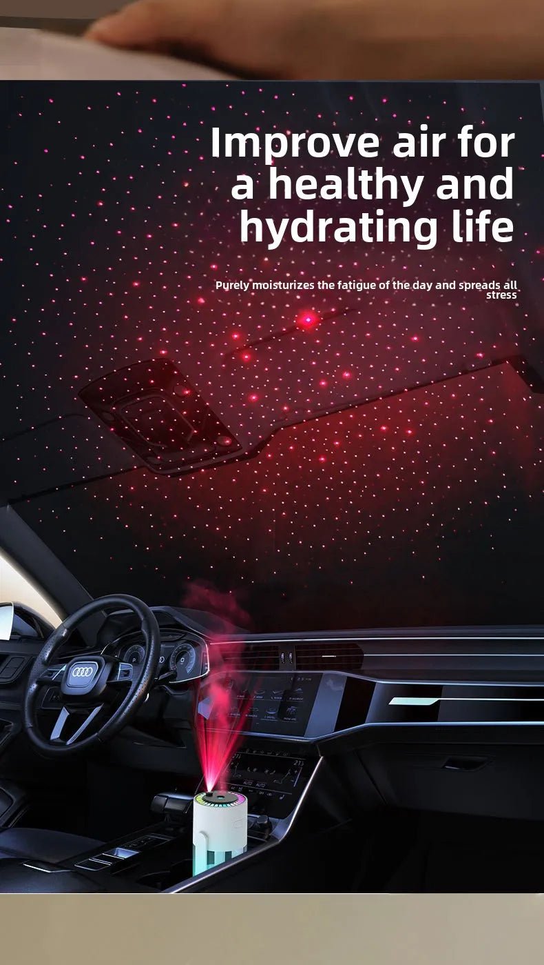 Star Projection Device Humidifier USB Ultrasonic Car Air Humidifier Household Hydrating Nebulizer - WILKYs