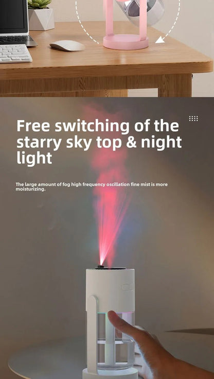 Star Projection Device Humidifier USB Ultrasonic Car Air Humidifier Household Hydrating Nebulizer - WILKYs