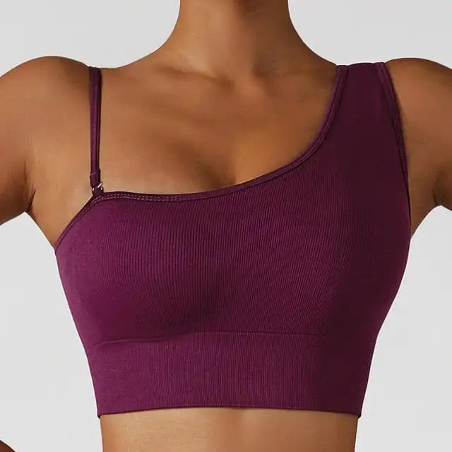 Summer Sexy Oblique Shoulder Yoga Clothes Tops - WILKYs