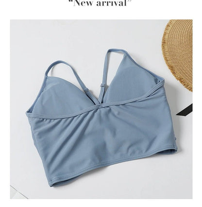 Swimsuit Female New New Two - Piece Suit Sexy Separates Bikini High Waist Cover Your Belly and Gather Your Breasts Hot Spring Swimwear - WILKYs