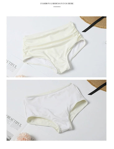 Swimsuit Female New New Two - Piece Suit Sexy Separates Bikini High Waist Cover Your Belly and Gather Your Breasts Hot Spring Swimwear - WILKYs