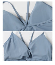 Swimsuit Female New New Two - Piece Suit Sexy Separates Bikini High Waist Cover Your Belly and Gather Your Breasts Hot Spring Swimwear - WILKYs