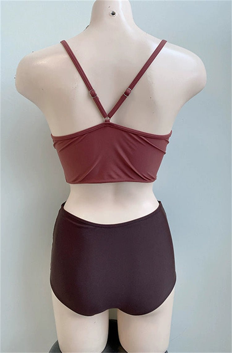 High Waist Triangle Bikini – Slimming Tummy Control Swimsuit - WILKYs