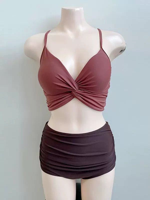 High Waist Triangle Bikini – Slimming Tummy Control Swimsuit - WILKYs