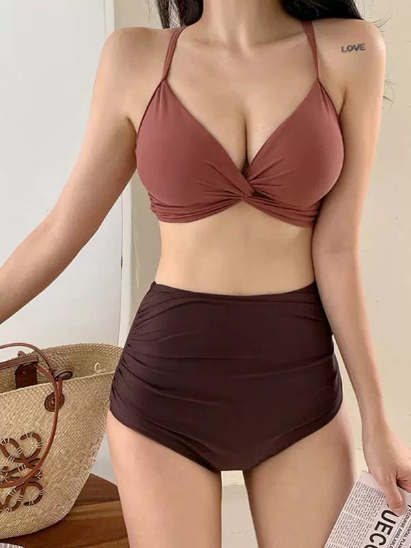 High Waist Triangle Bikini – Slimming Tummy Control Swimsuit - WILKYs