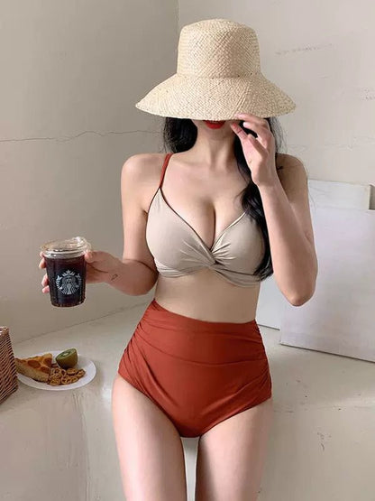 High Waist Triangle Bikini – Slimming Tummy Control Swimsuit - WILKYs