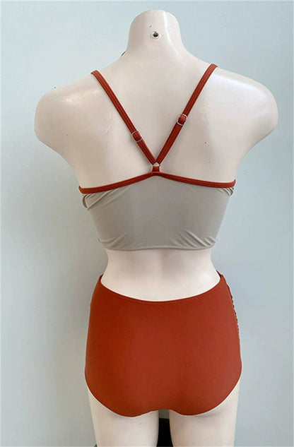 High Waist Triangle Bikini – Slimming Tummy Control Swimsuit - WILKYs