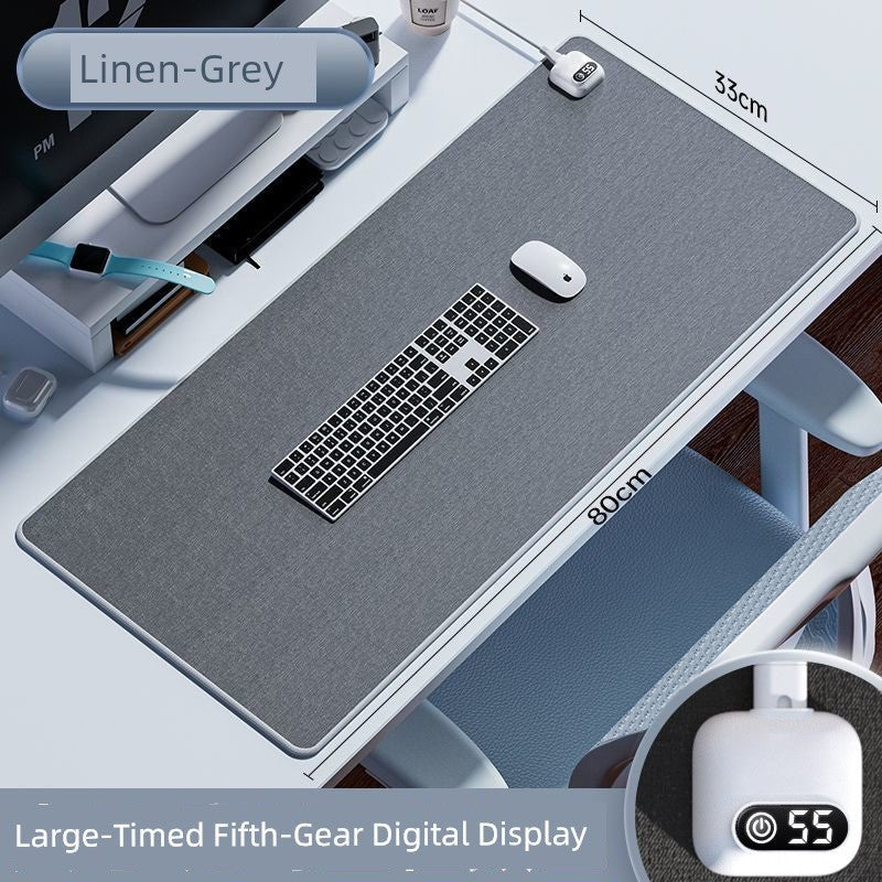Thermostat Heating Table Mat Student Homework Large Digital Display Linen Heating Table Heating Mat Winter Waterproof Mouse Pad - WILKYs