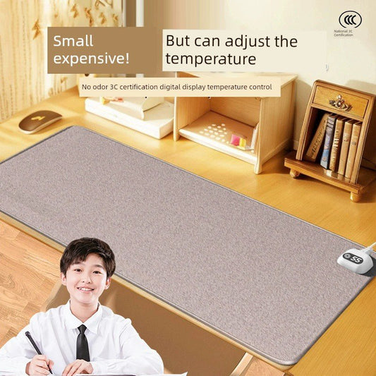 Thermostat Heating Table Mat Student Homework Large Digital Display Linen Heating Table Heating Mat Winter Waterproof Mouse Pad - WILKYs