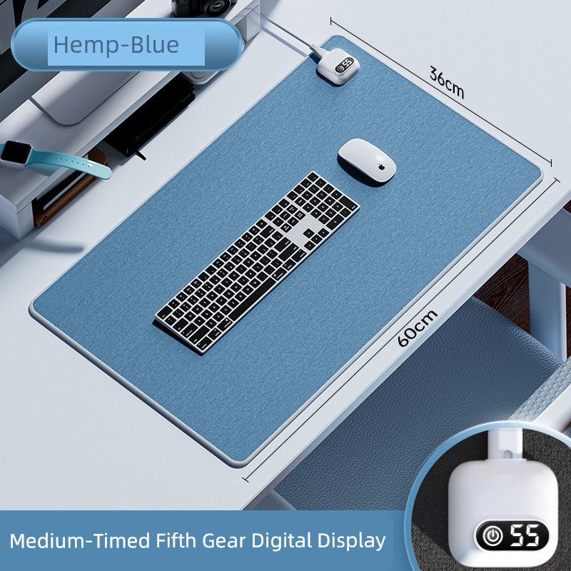 Thermostat Heating Table Mat Student Homework Large Digital Display Linen Heating Table Heating Mat Winter Waterproof Mouse Pad - WILKYs