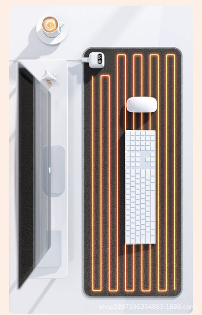 Thermostat Heating Table Mat Student Homework Large Digital Display Linen Heating Table Heating Mat Winter Waterproof Mouse Pad - WILKYs