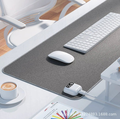 Thermostat Heating Table Mat Student Homework Large Digital Display Linen Heating Table Heating Mat Winter Waterproof Mouse Pad - WILKYs