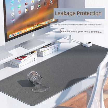 Thermostat Heating Table Mat Student Homework Large Digital Display Linen Heating Table Heating Mat Winter Waterproof Mouse Pad - WILKYs
