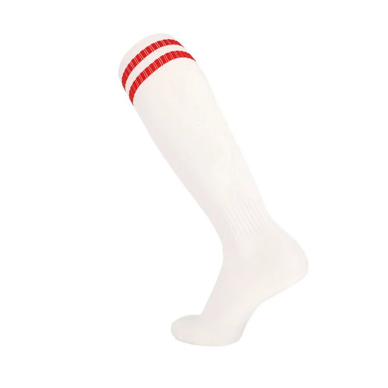 Thickened Anti - Slip Professional Soccer Football Socks for Men Long Sleeve Kids Over Knee Student Striped Sports - WILKYs
