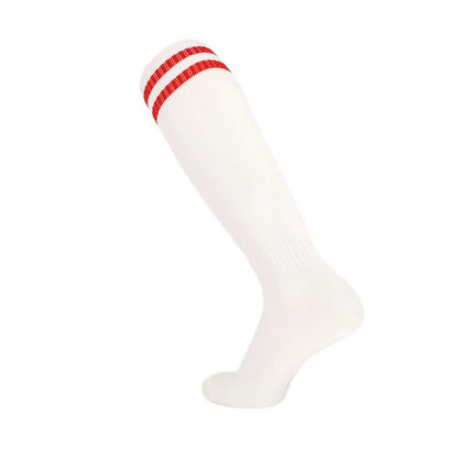 Thickened Anti - Slip Professional Soccer Football Socks for Men Long Sleeve Kids Over Knee Student Striped Sports - WILKYs