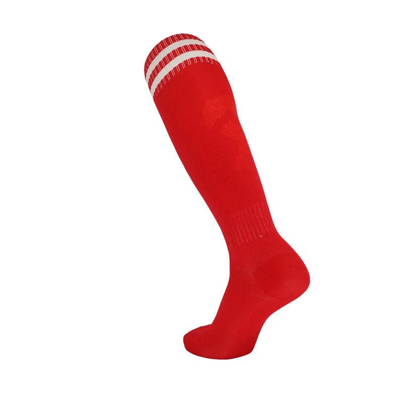 Thickened Anti - Slip Professional Soccer Football Socks for Men Long Sleeve Kids Over Knee Student Striped Sports - WILKYs