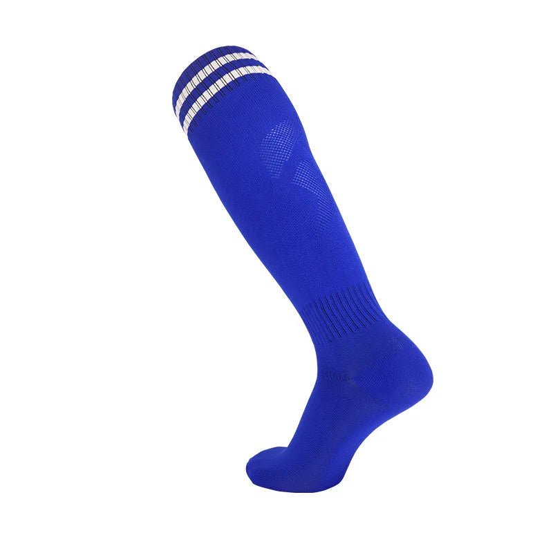 Thickened Anti - Slip Professional Soccer Football Socks for Men Long Sleeve Kids Over Knee Student Striped Sports - WILKYs