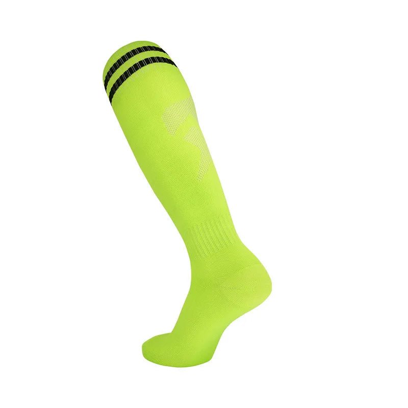 Thickened Anti - Slip Professional Soccer Football Socks for Men Long Sleeve Kids Over Knee Student Striped Sports - WILKYs