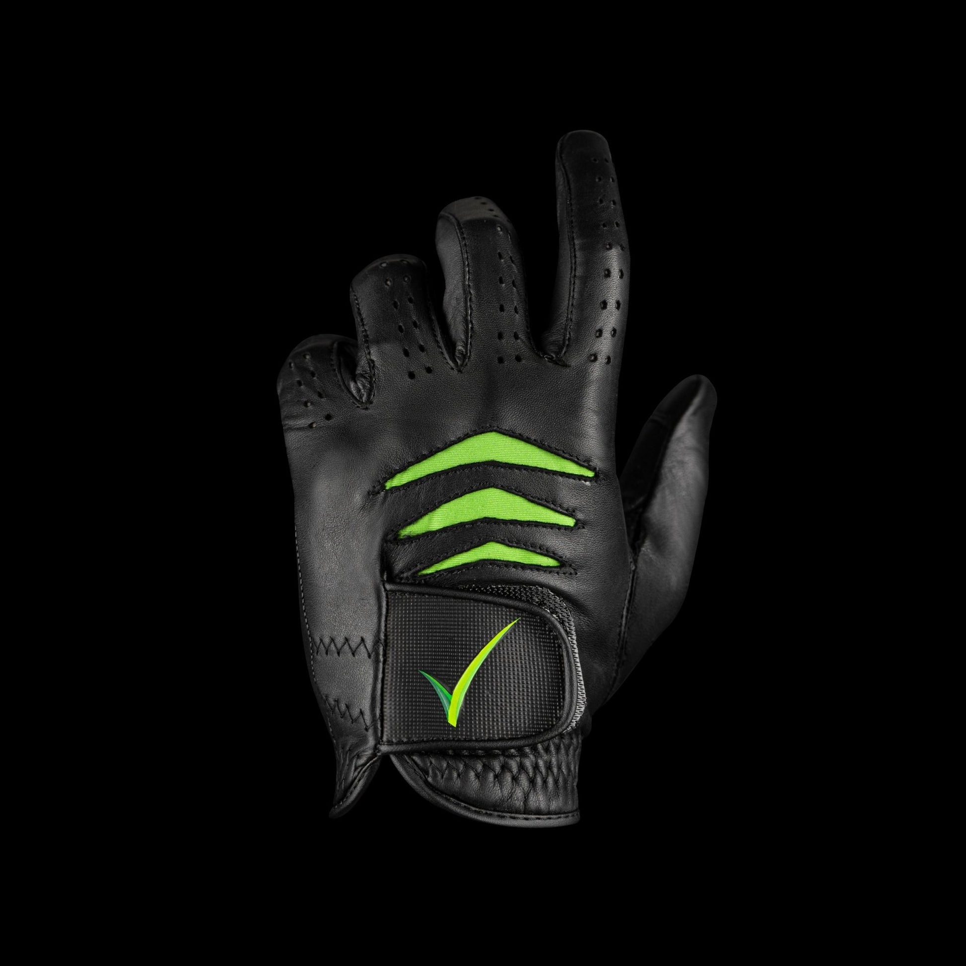 Through Touch Golf Glove - Black/Green - WILKYs