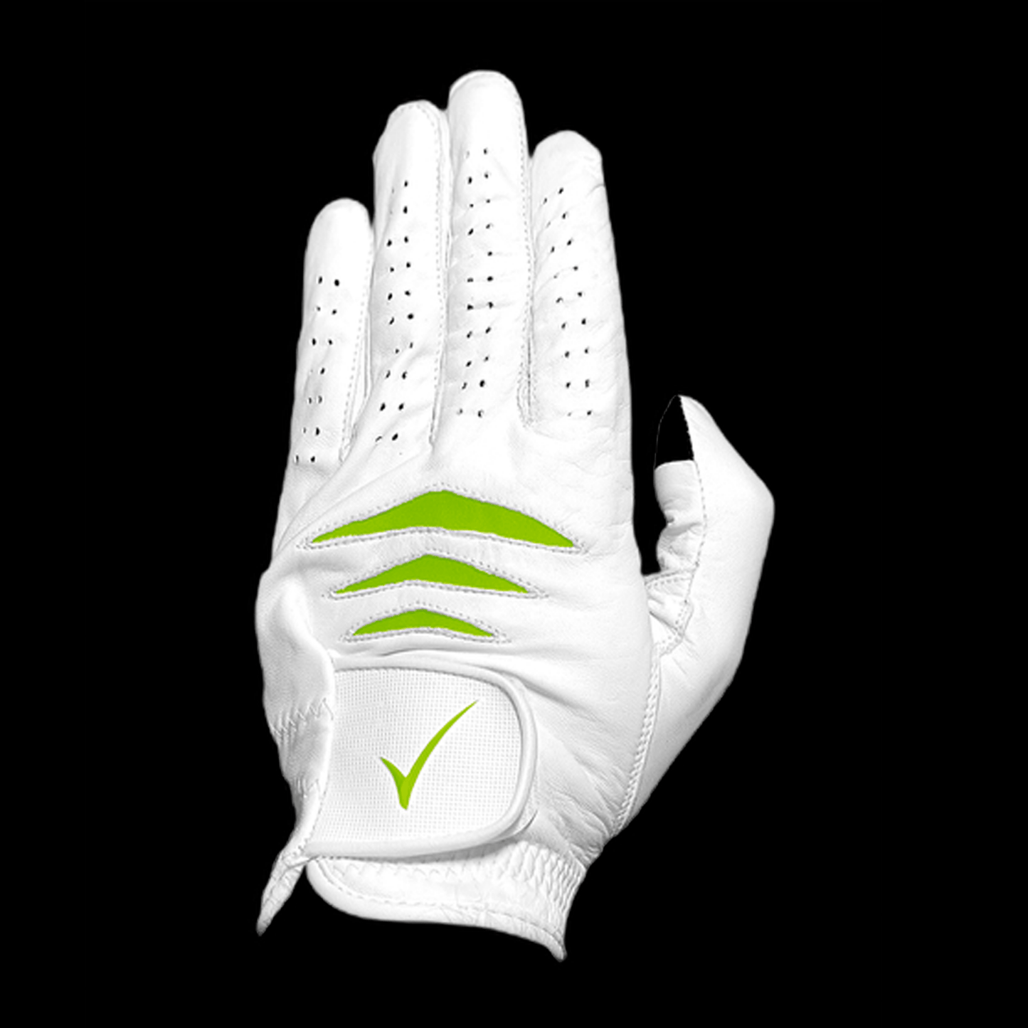 Through Touch Golf Glove - White/Green - WILKYs