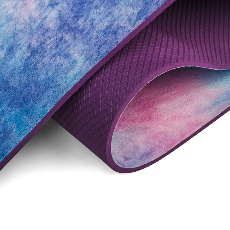 Tie - dyed Natural Rubber Yoga Mat Suede Sublimation Transfer Yoga Mat - WILKYs