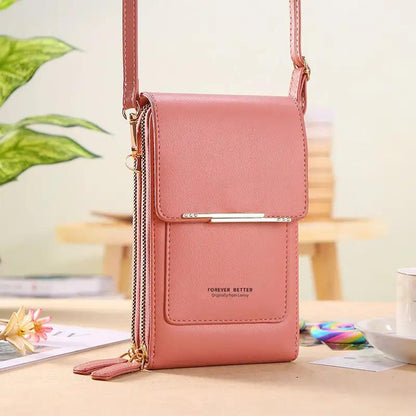 Touch Screen Mobile Phone Bag Small Crossbody Shouder Bags Women Long Wallet - WILKYs