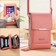 Touch Screen Mobile Phone Bag Small Crossbody Shouder Bags Women Long Wallet - WILKYs