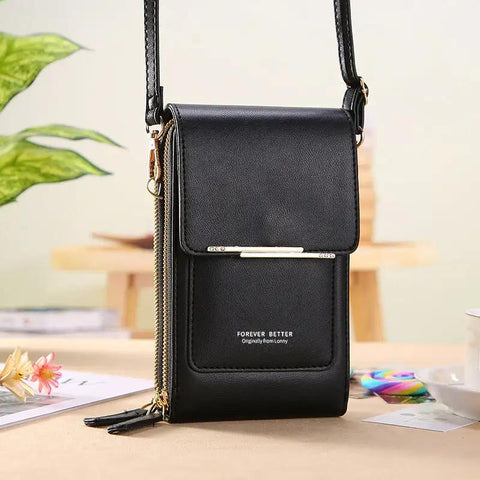 Touch Screen Mobile Phone Bag Small Crossbody Shouder Bags Women Long Wallet - WILKYs