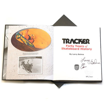 TRACKER HARDBACK BOOK – Forty Years of Skateboard History - AUTOGRAPHED - WILKYs