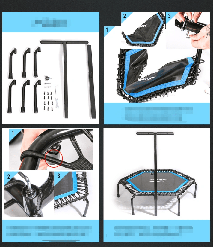 Trampoline Home Children Women Men Gym Class Trampoline Fitness Handrail - WILKYs